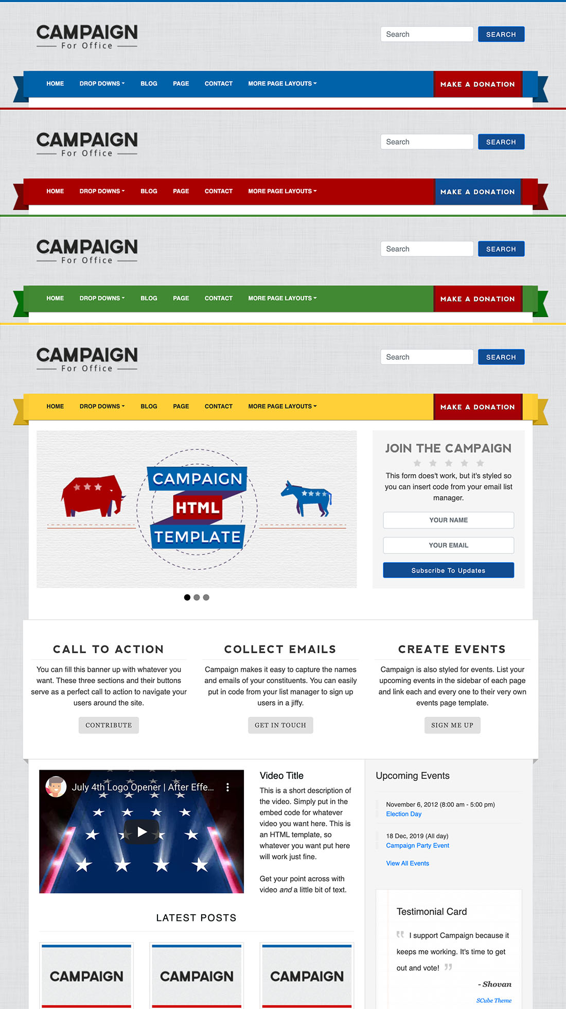 Campaign Political HTML Website Template by scubetheme ThemeForest